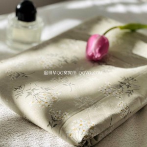 Net red small fresh garden floral cotton duvet cover simple right angle single double bed duvet cover-single product (light khaki floral)