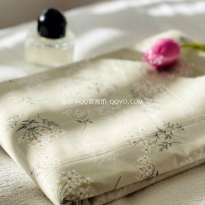 Net red small fresh garden floral cotton duvet cover simple right angle single double bed duvet cover-single product (light khaki floral)