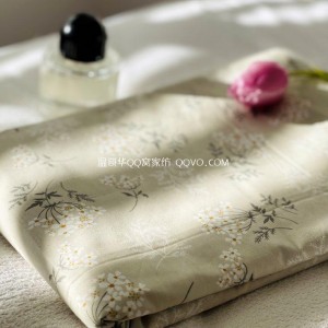 Net red small fresh garden floral cotton duvet cover simple right angle single double bed duvet cover-single product (light khaki floral)