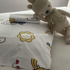 枕套--卡通纯棉枕套北欧风枕套单人双人可爱100%全棉枕套-两只装（童趣）