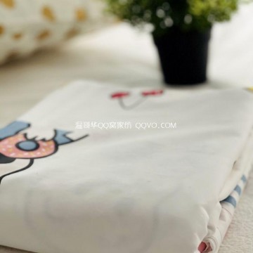 Cartoon cotton quilt cover Nordic style quilt cover single double cute 100% cotton quilt cover-single product (childlike)
