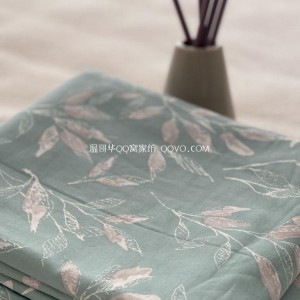 100% cotton double duvet cover four seasons-single piece (late autumn green)