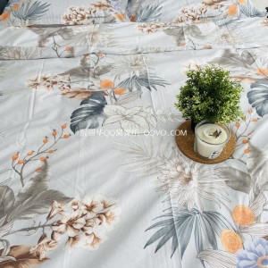 High-quality European-style retro nostalgic flower sea gentle four-piece suit pure cotton patch suit-four-piece suit (meaning the east)