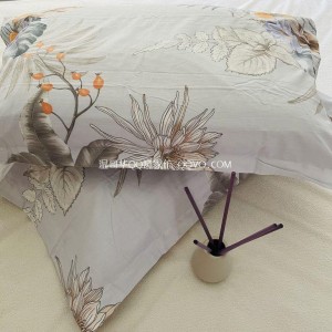 High-quality European-style retro nostalgic flower sea gentle pillowcase pure cotton skin-attached pillowcase-two packs (meaning oriental)